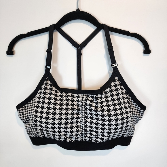 Nike‎ Indy Icon Clash Houndstooth Print Padded Sports Bra Racerback Low Impact - Picture 3 of 9